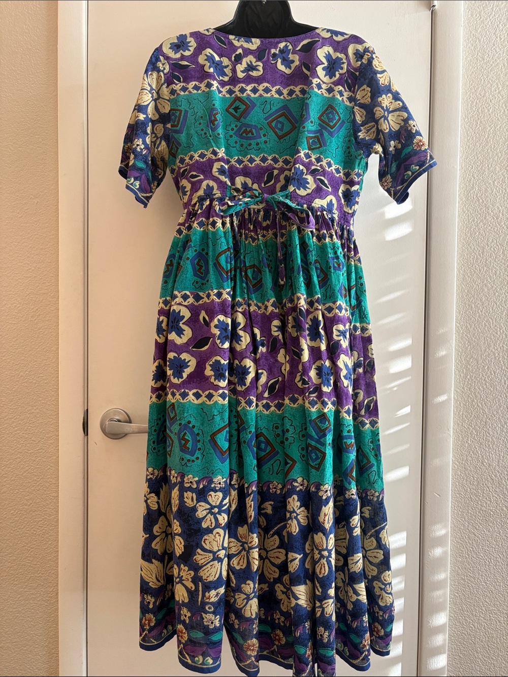 La Cera Cotton Patio Cottagecore Women’s Bohemian Floral Button Front Dress SZ M - Picture 2 of 6